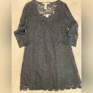 EUC Diane Von Furstenberg lace dress. Black size 8